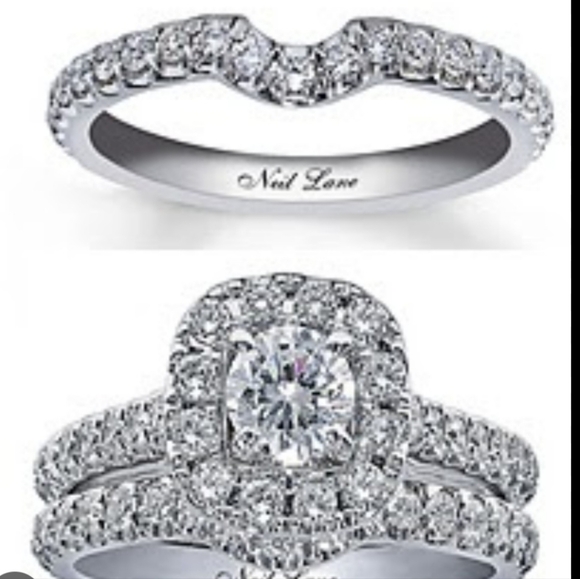 Neil Lane 14k White Gold Contour Diamond Bands-Signed ❤️ SALE - Picture 8 of 15